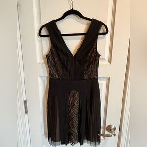 BCBGMaxAzria cocktail dress, size 2, black with nude underlay